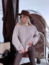 Knitted sweater "FLOWER MEMORIES Y25007" - dark beige